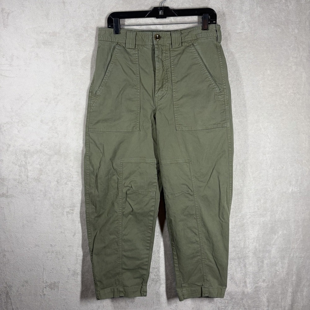 Banana Republic Utility Barrel Leg Pants Size 4 Olive Green Modern Granola Girl